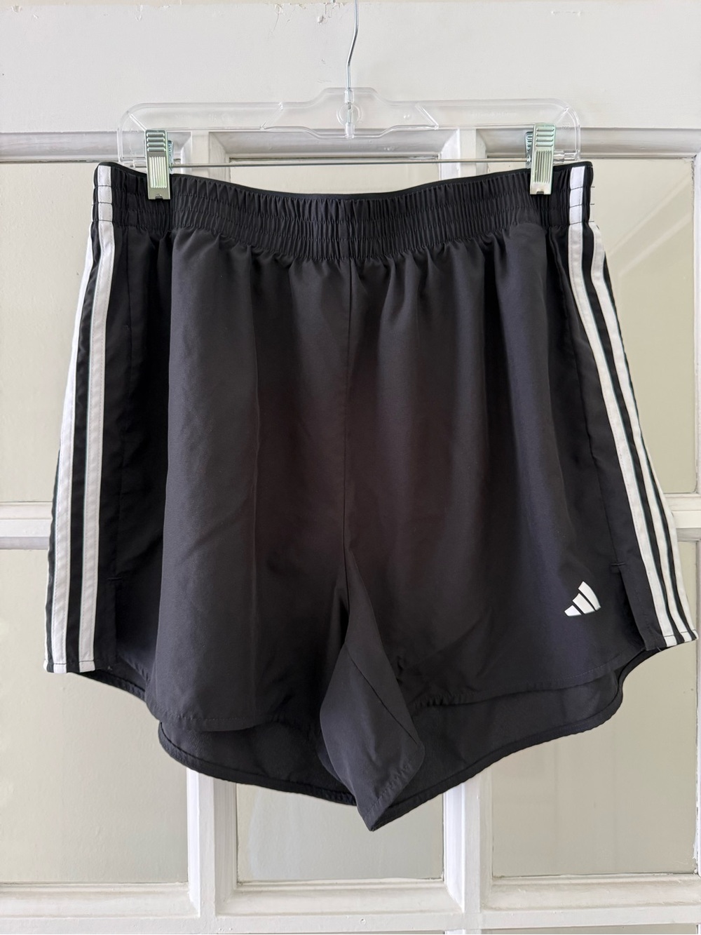 adidas Black Shorts with White Logo Accent